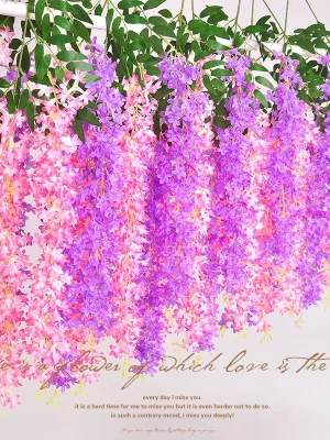 12 stk 1,1 m kunstig wisteria – hengende silkeplante til dekorasjon
