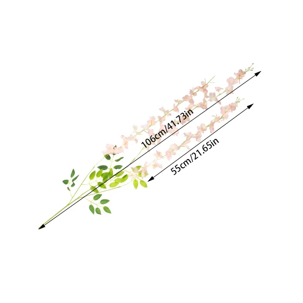 12 stk. kunstig wisteria – hengende silke­blomster