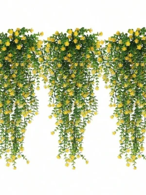 3 stk. kunstige eføy-ranker – realistiske hengende planter