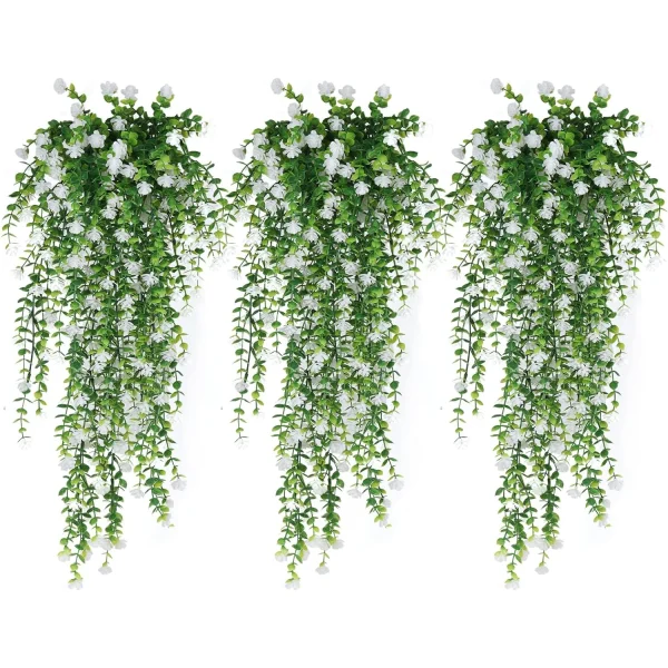 1 stk. kunstig plante – plast-eukalyptus og kamelia