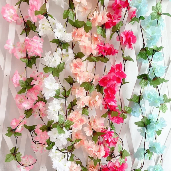 1,8 m kunstige kirsebærblomster  - 8 stk
