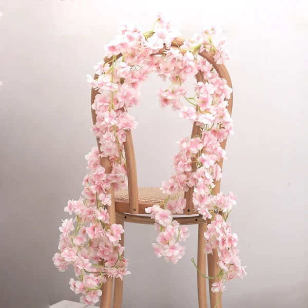 Kunstig kirsebærblomst – hengende silkeranke