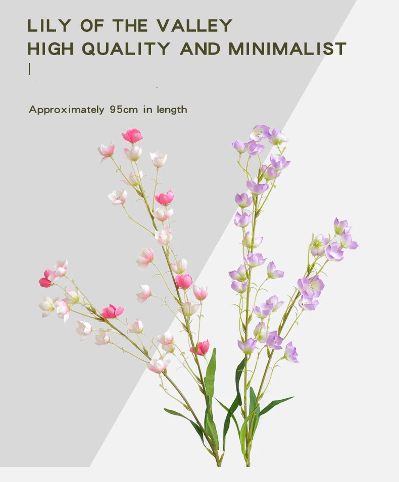 95 cm kunstig klokkeblomst dekorasjon