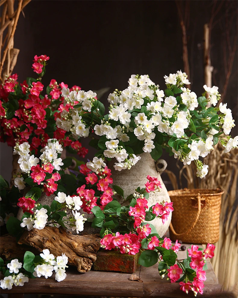 00 cm kunstig sjasmin 9 blomsterhoder dekorasjon