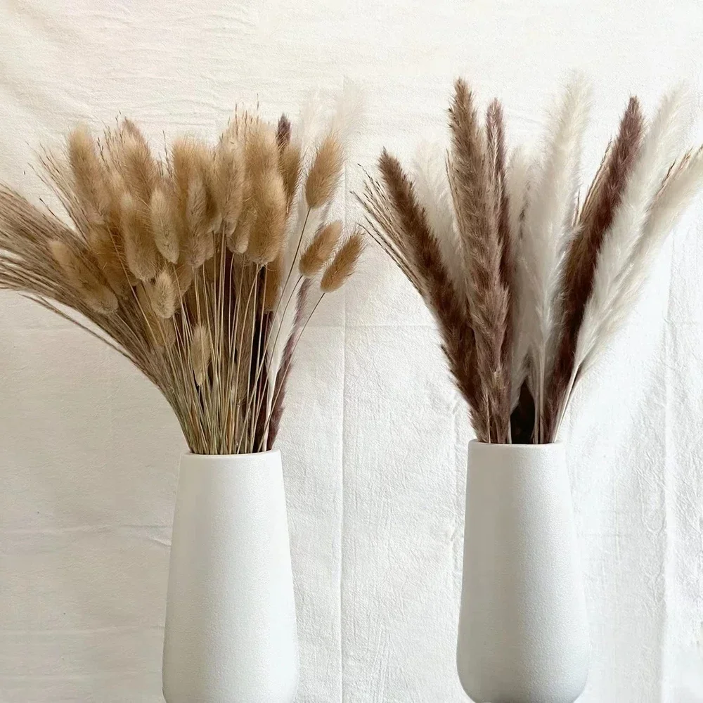 100 stk Kunstig Reed Plantebukett – Dekorasjon for Festival, Hjem, Bryllup, Kontor