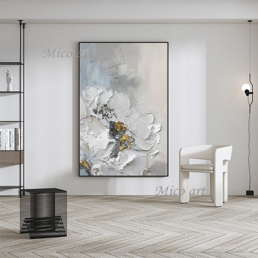 100% Handpainted Oil Painting On Canvas New Handmade Knife Flower Oil Painting Wall Art Picture Home Decoration For Living Room