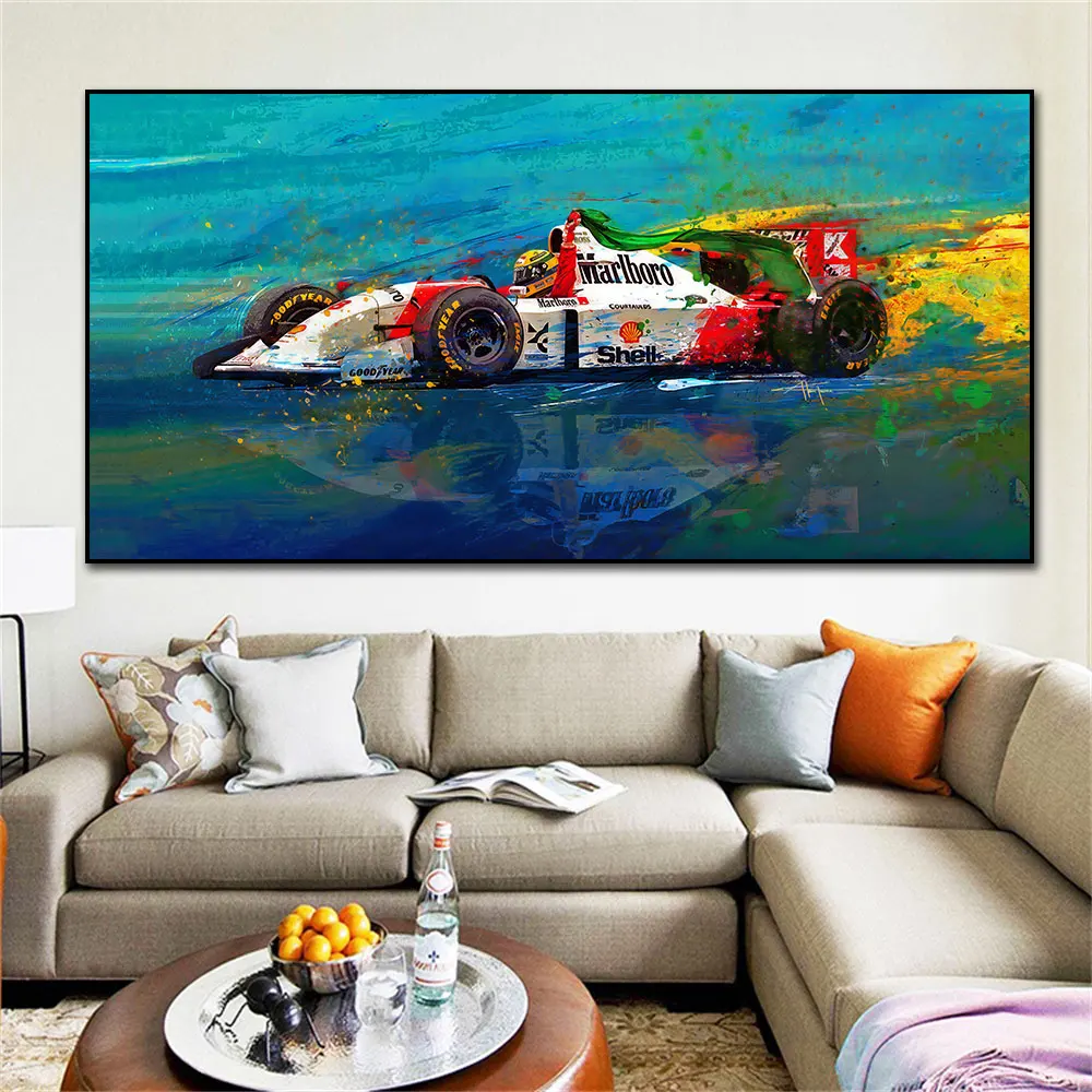 Ayrton Senna – Skandinavisk F1 Veggkunst på Lerret