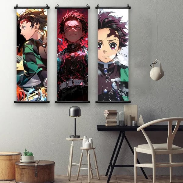 Demon Slayer Tanjiro Scroll Wall Hanging Art