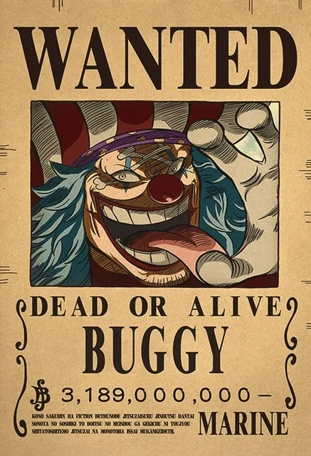 Anime Luffy Gear 5 One Piece Bounty Wanted Posters