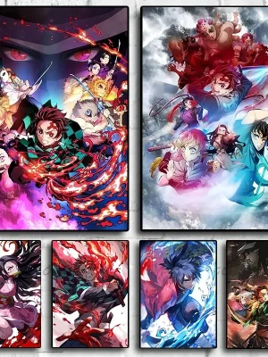 Classic Pop Anime Demon Slayer Kyojuro Rengoku Art Poster