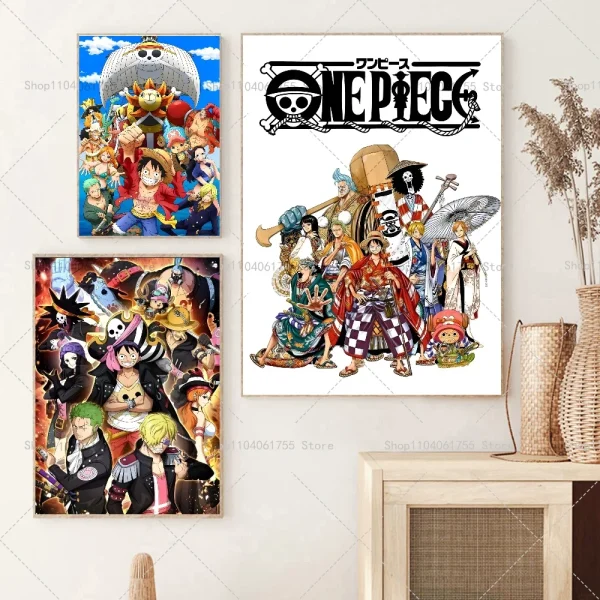 1PC Straw Hat Pirates Popular Anime One Piece Poster