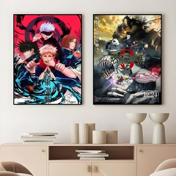 Jujutsu Kaisen Anime Poster Sticky Wall Art Printing Waterproof