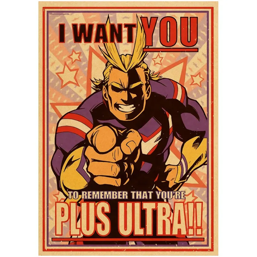Vintage My Hero Academia Anime Poster