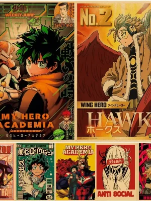 Vintage My Hero Academia Anime Poster