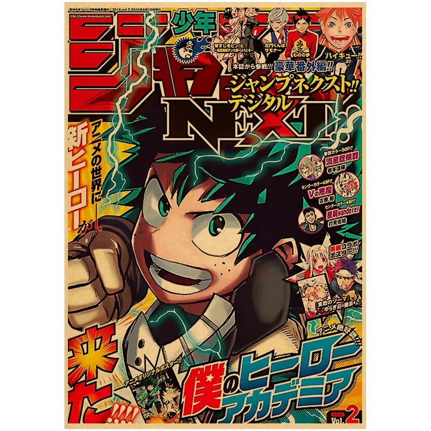 Vintage My Hero Academia Anime Poster
