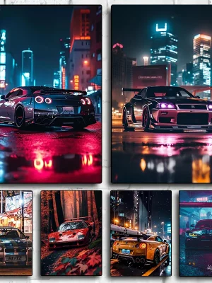 Car Wall Art Picture GTR Vehicle Modern Canvas Painting Posters