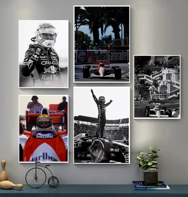 Vintage Cool F1 Monaco Car Posters
