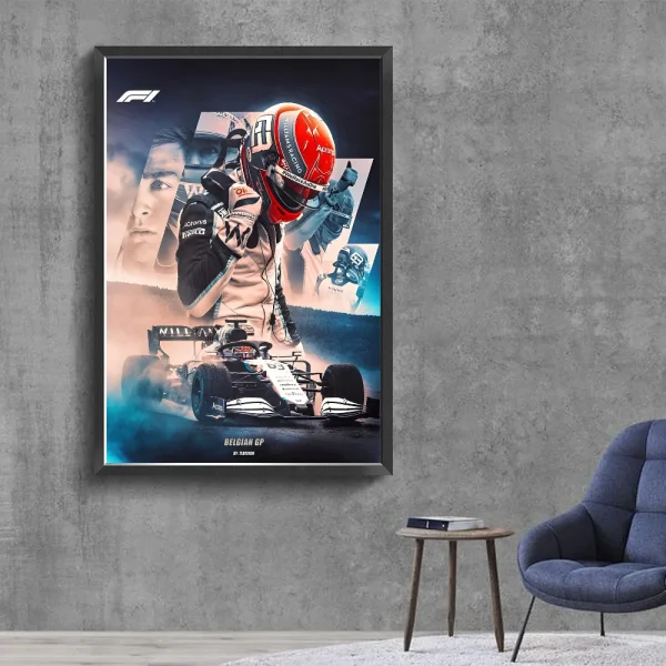 F1 Champion Legendary Racing Character Anime Posters Sticky HD Quality Wall Art Retro Posters for Home Kawaii Room Decor