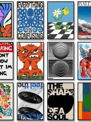 Vintage Abstract Feed Your Mind Classic Posters