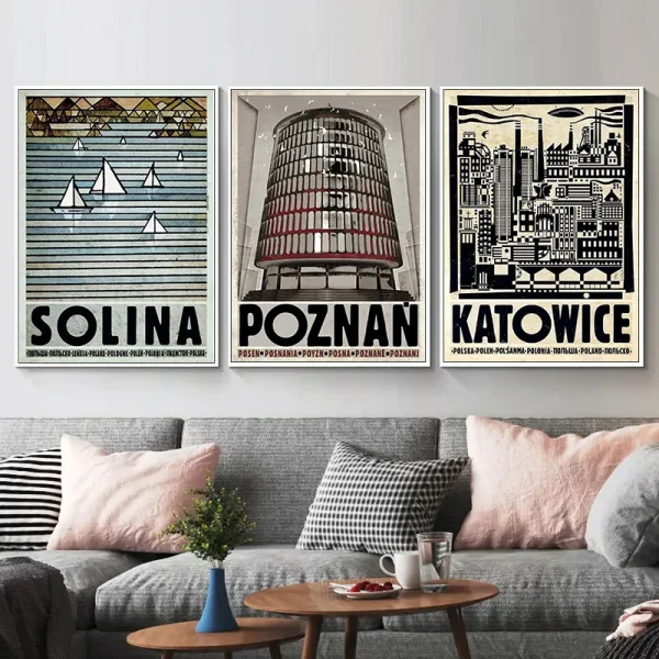 Vintage Poland City Posters