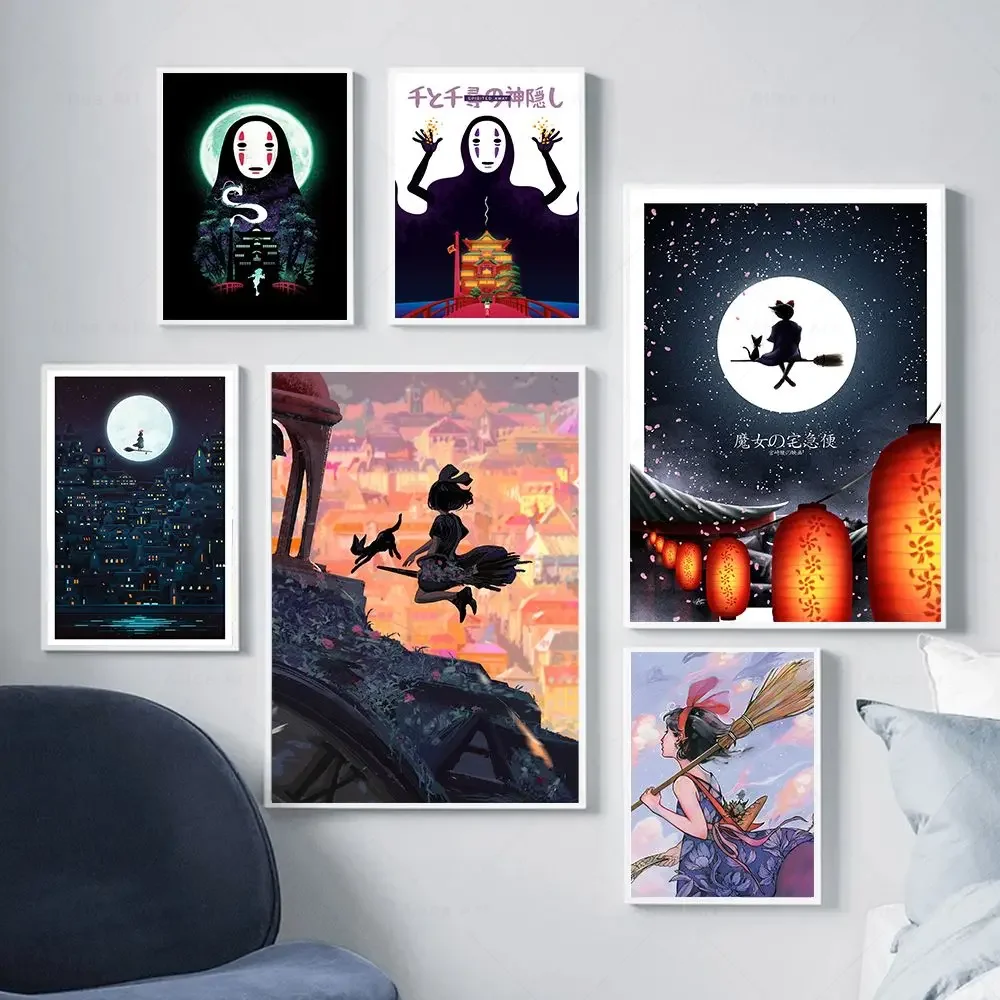 Hayao Miyazaki My Neighbour Totoro Spirited Away Anime Poster Canvas Painting