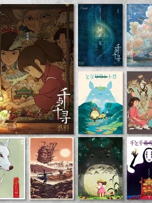 Hayao Miyazaki My Neighbour Totoro Spirited Away Anime Poster Canvas Painting