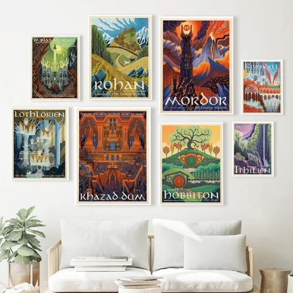 Wall Retro Travel Abstract Canvas Poster