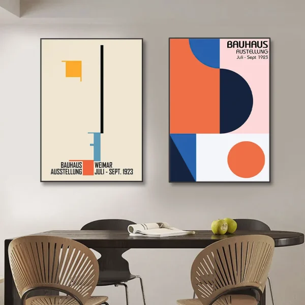 Bauhaus Geometry Mondrian Gallery Wall Pop Art Canvas