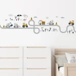 Cartoon Engineering Car Wall Sticker