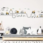 Cartoon Engineering Car Wall Sticker