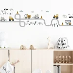 Cartoon Engineering Car Wall Sticker