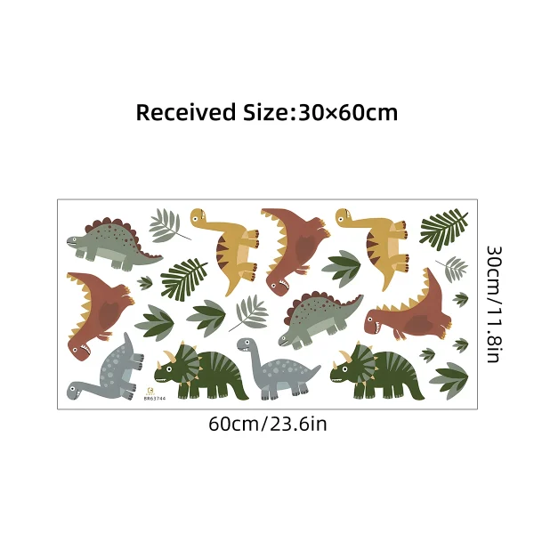 Cartoon Animal Cute Dinosaur Wall Stickers Removable for Kids