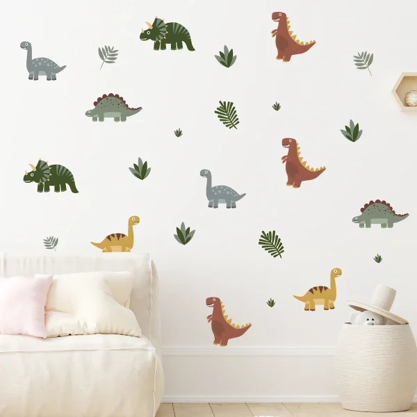 Cartoon Animal Cute Dinosaur Wall Stickers Removable for Kids