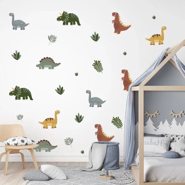 Cartoon Animal Cute Dinosaur Wall Stickers Removable for Kids