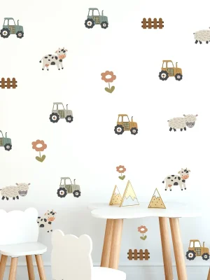 Cartoon Construction Truck Cute Car Wall Stickers