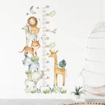 3PC Cartoon Animal Height Ruler Wall Stickers