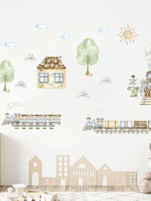 Cartoon Cute Train Wall Sticker