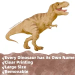 Dinosaur Wall Decals, Dino Alphabet Wall Stickers