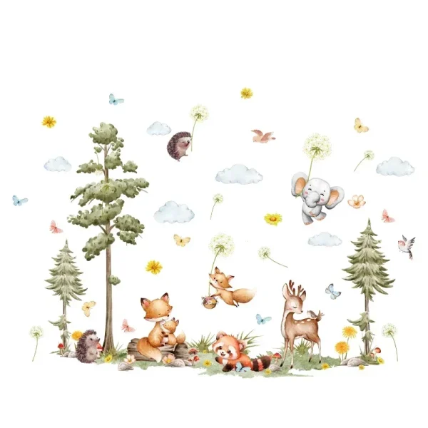Large Safari Jungle Animals Wall Stickers