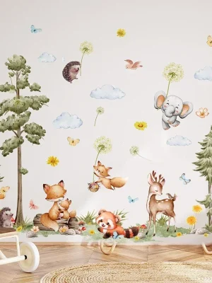 Large Safari Jungle Animals Wall Stickers