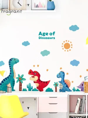 Cartoon Cute Dinosaur Animals Wall Stickers