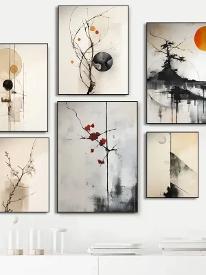 Japan Artwork Wabi Sabi Poster Print Canvas