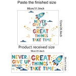 Personalized English Letters Rocket Wall Stickers