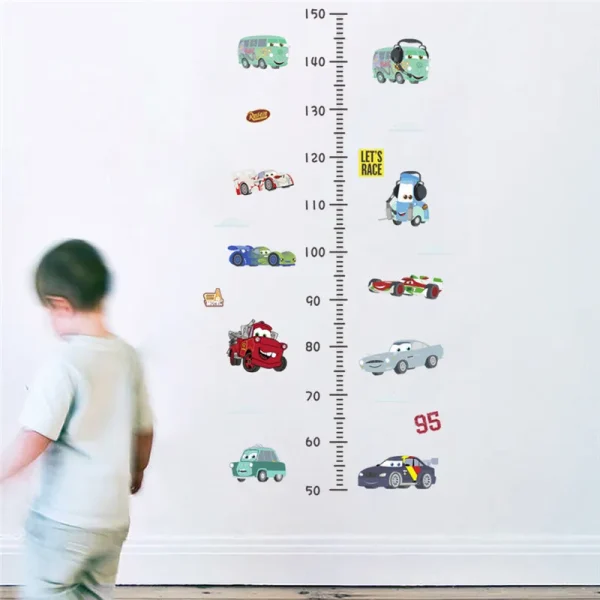 Cartoon Growth Chart Height Measure Car Wall Sticker