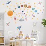 Creative Travel Planet Space Astronaut Wall Stickers