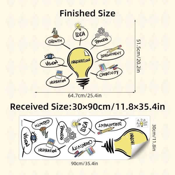 Light Bulb Pattern Removable Wall Stickers