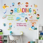 Cartoon Characters Space Planet Wall Sticker
