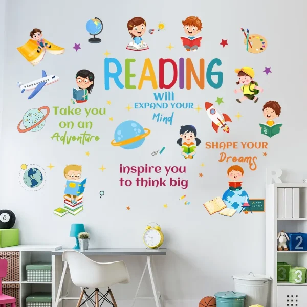 Cartoon Characters Space Planet Wall Sticker