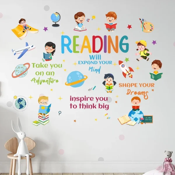 Cartoon Characters Space Planet Wall Sticker