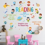 Cartoon Characters Space Planet Wall Sticker